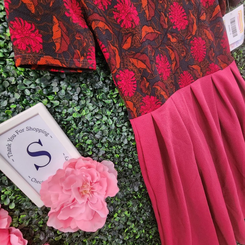S Amelia Dress with Pockets and Pleats